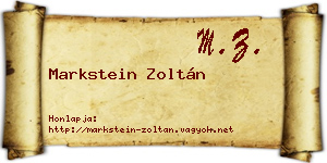 Markstein Zoltán névjegykártya