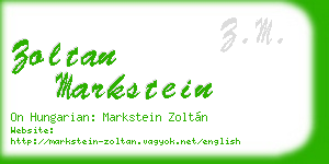 zoltan markstein business card